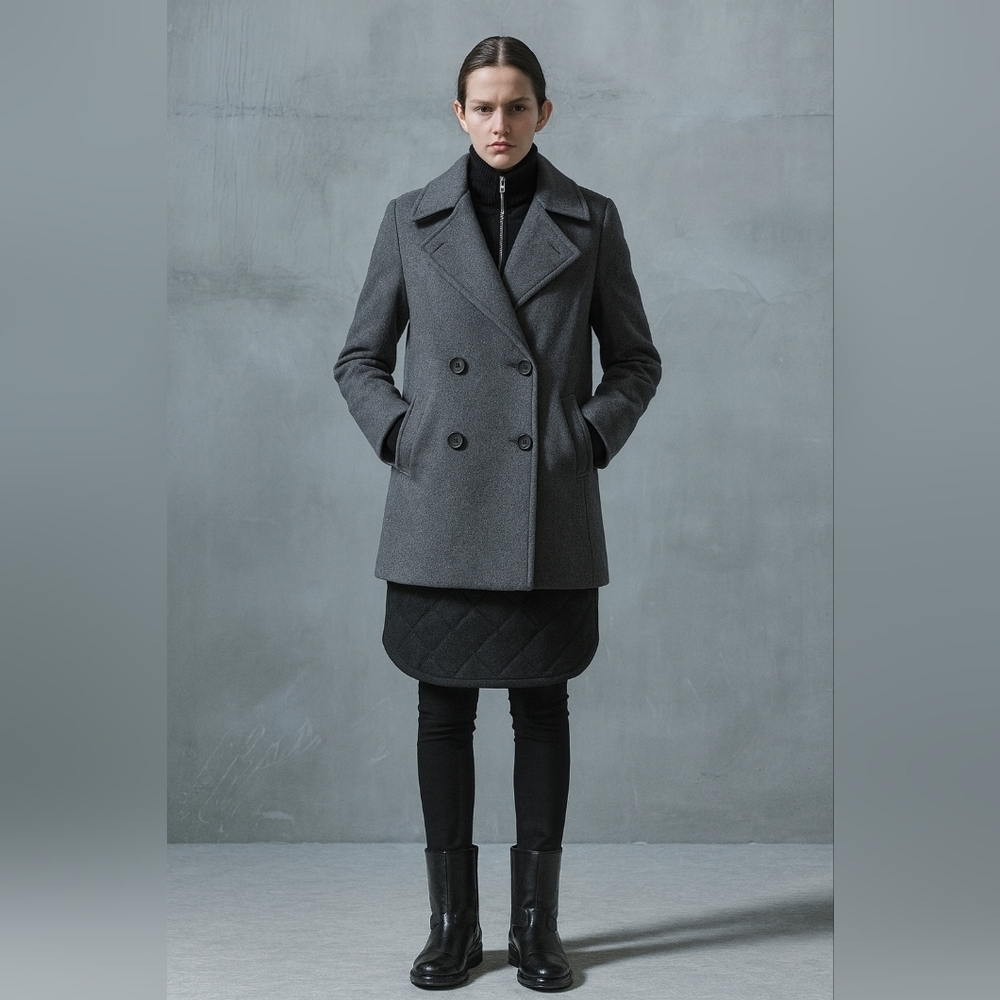 The Reracs peacoat for women WOOL Grey Size 36 /US S